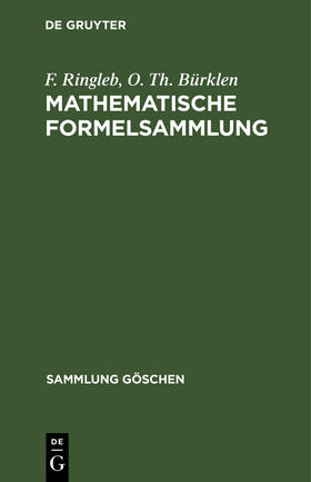 Bürklen / Ringleb |  Mathematische Formelsammlung | Buch |  Sack Fachmedien
