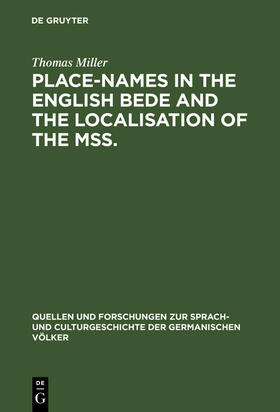 Miller |  Place-names in the English Bede and the localisation of the mss. | Buch |  Sack Fachmedien