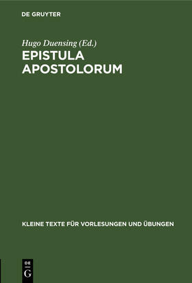 Duensing |  Epistula apostolorum | Buch |  Sack Fachmedien
