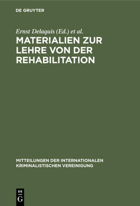 Polec / Delaquis |  Materialien zur Lehre von der Rehabilitation | Buch |  Sack Fachmedien
