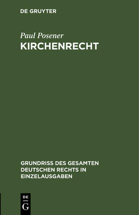 Posener |  Kirchenrecht | Buch |  Sack Fachmedien