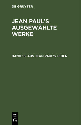 Paul |  Aus Jean Paul¿s Leben | Buch |  Sack Fachmedien