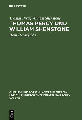 Percy / Shenstone / Hecht |  Thomas Percy und William Shenstone | Buch |  Sack Fachmedien