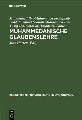 Faddali / Horten |  Muhammedanische Glaubenslehre | Buch |  Sack Fachmedien