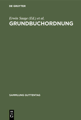 Saage / Fischer / Riedel |  Grundbuchordnung | Buch |  Sack Fachmedien