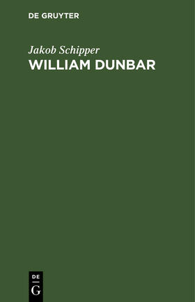 Schipper |  William Dunbar | Buch |  Sack Fachmedien