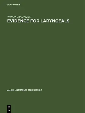 Winter |  Evidence for laryngeals | Buch |  Sack Fachmedien