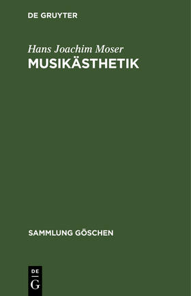 Moser |  Musikästhetik | Buch |  Sack Fachmedien