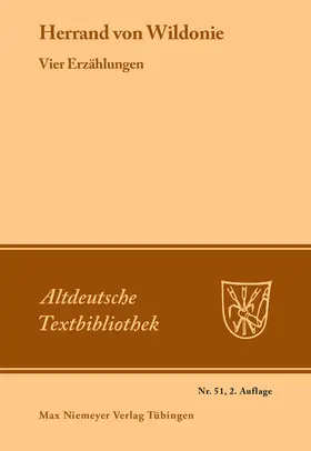 Herrand von Wildonie / Sappler / Fischer |  [Set Vier Erzählungen] | Buch |  Sack Fachmedien