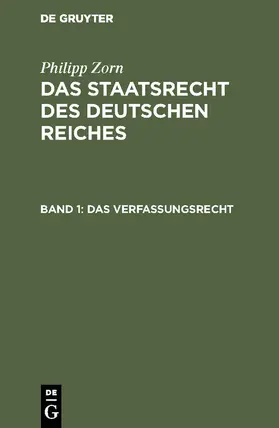 Zorn |  Das Verfassungsrecht | Buch |  Sack Fachmedien