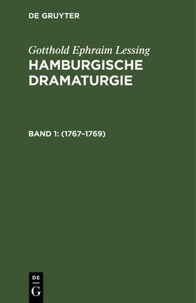 Lessing / Muncker |  Hamburgische Dramaturgie: 1767¿1769, Band 1/2 | Buch |  Sack Fachmedien