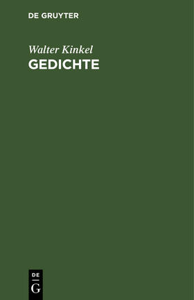 Kinkel |  Gedichte | Buch |  Sack Fachmedien