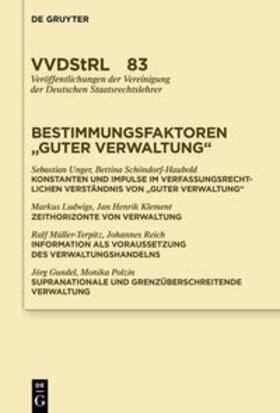 Schorkopf |  Bestimmungsfaktoren "guter Verwaltung" | eBook | Sack Fachmedien