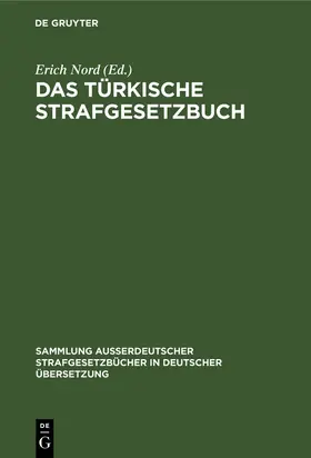 Nord |  Das türkische Strafgesetzbuch | Buch |  Sack Fachmedien