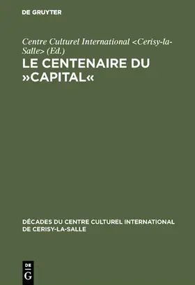  Le Centenaire du »Capital« | Buch |  Sack Fachmedien