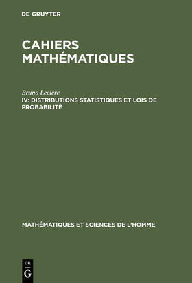 Leclerc |  Distributions statistiques et lois de probabilité | Buch |  Sack Fachmedien