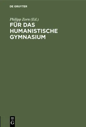 Zorn |  Für das humanistische Gymnasium | Buch |  Sack Fachmedien