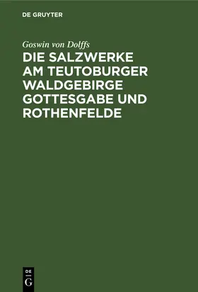 Dolffs |  Die Salzwerke am Teutoburger Waldgebirge Gottesgabe und Rothenfelde | Buch |  Sack Fachmedien