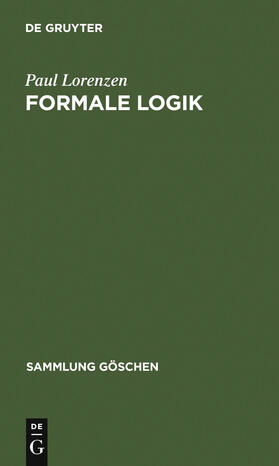 Lorenzen |  Formale Logik | Buch |  Sack Fachmedien