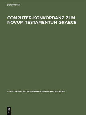  Computer-Konkordanz zum Novum Testamentum Graece | eBook | Sack Fachmedien