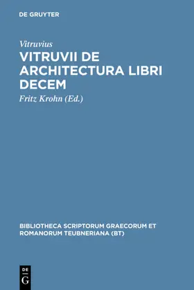 Vitruvius / Krohn |  Vitruvii de architectura libri decem | eBook | Sack Fachmedien