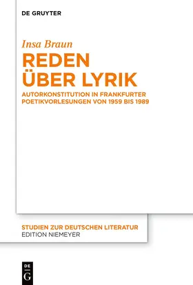 Braun |  Reden über Lyrik | Buch |  Sack Fachmedien