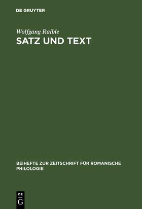 Raible |  Satz und Text | eBook | Sack Fachmedien