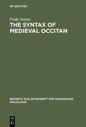 Jensen |  The syntax of medieval Occitan | eBook | Sack Fachmedien