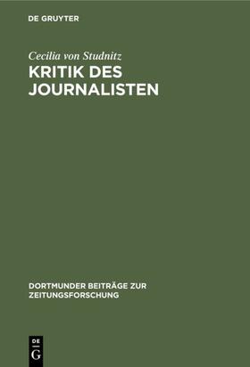 Studnitz |  Kritik des Journalisten | eBook | Sack Fachmedien