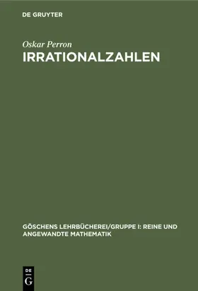 Perron |  Irrationalzahlen | eBook | Sack Fachmedien