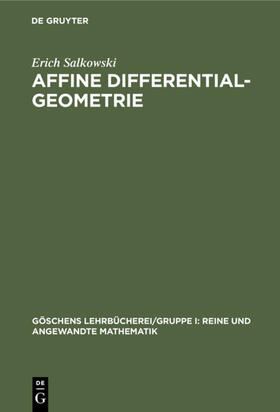 Salkowski |  Affine Differentialgeometrie | eBook | Sack Fachmedien