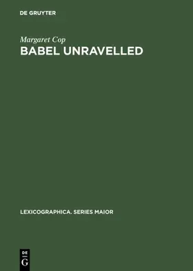 Cop |  Babel unravelled | eBook | Sack Fachmedien