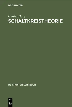 Hotz |  Schaltkreistheorie | eBook | Sack Fachmedien