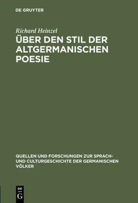 Heinzel |  Über den Stil der altgermanischen Poesie | eBook | Sack Fachmedien