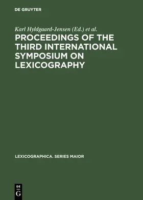 Hyldgaard-Jensen / Symposium on Lexicography &lt;3 / Symposium on Lexicography <3 |  Proceedings of the Third International Symposium on Lexicography | eBook | Sack Fachmedien