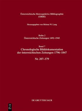 Lang |  Chronologische Bilddokumentation der österreichischen Zeitungen 1796–1847 | Buch |  Sack Fachmedien