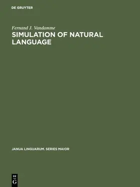 Vandamme |  Simulation of natural language | eBook | Sack Fachmedien