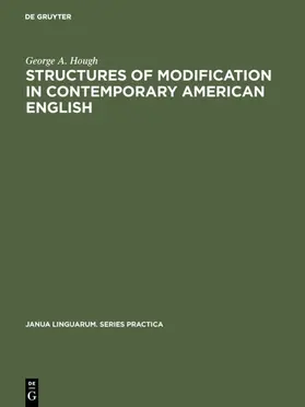 Hough |  Structures of modification in contemporary American English | eBook | Sack Fachmedien