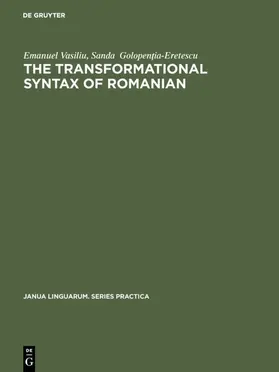 Vasiliu / Golopentia-Eretescu / Golopentia-Eretescu |  The transformational syntax of Romanian | eBook | Sack Fachmedien