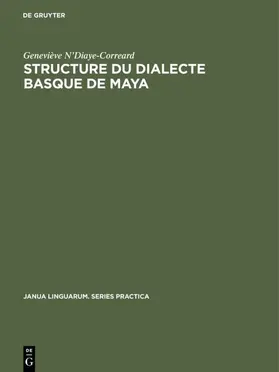 N’Diaye-Correard |  Structure du dialecte basque de Maya | eBook | Sack Fachmedien