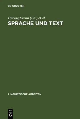 Krenn / Niemeyer / Eberhardt |  Sprache und Text | eBook | Sack Fachmedien