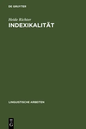 Richter |  Indexikalität | eBook | Sack Fachmedien