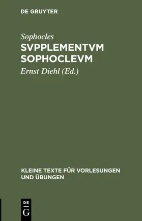 Sophocles / Diehl | Svpplementvm Sophoclevm | E-Book | sack.de