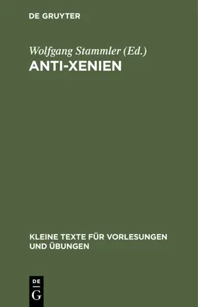 Stammler |  Anti-Xenien | eBook | Sack Fachmedien