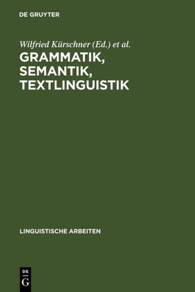 Kürschner / Vogt / Siebert-Nemann |  Grammatik, Semantik, Textlinguistik | eBook | Sack Fachmedien