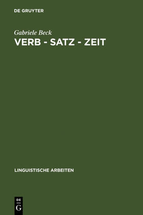 Beck |  Verb – Satz – Zeit | eBook | Sack Fachmedien