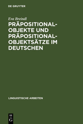 Breindl |  Präpositionalobjekte und Präpositionalobjektsätze im Deutschen | eBook | Sack Fachmedien