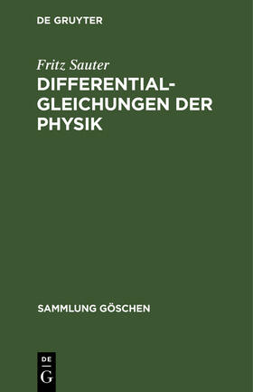 Sauter | Differentialgleichungen der Physik | E-Book | sack.de