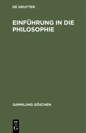 Einführung in die Philosophie | E-Book | sack.de