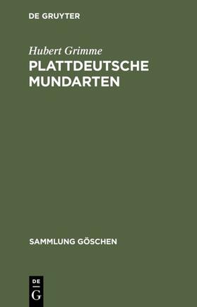 Grimme |  Plattdeutsche Mundarten | eBook | Sack Fachmedien